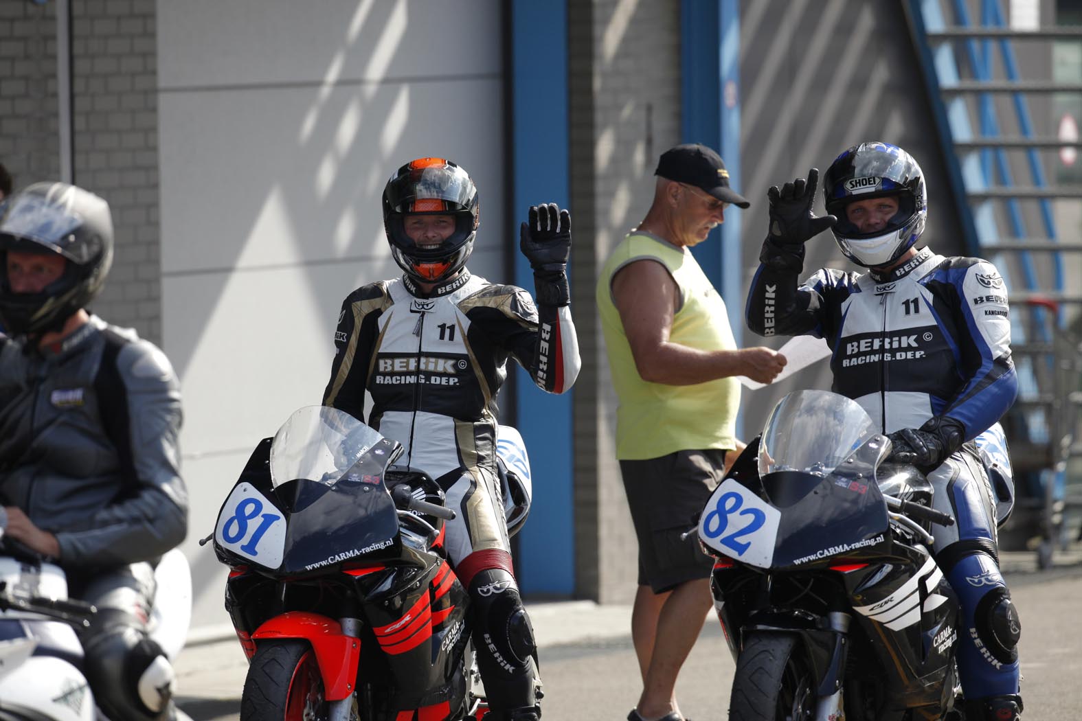 Marcel van Pijkeren en Carlo Harink tijdens wedstrijddag van de ZAC op 4 augustus 2009 circuit Assen