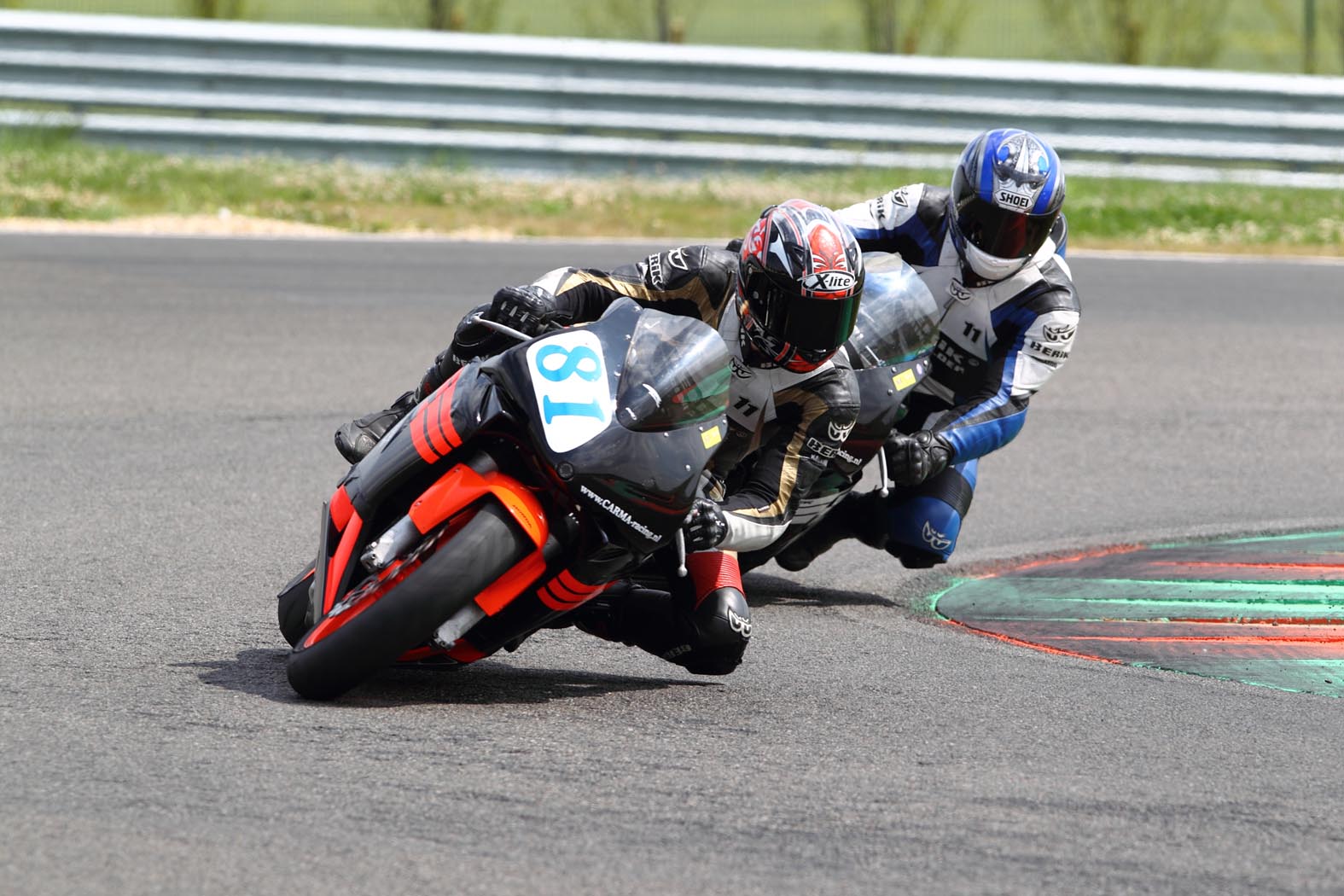 Marcel van Pijkeren en Carlo Harink tijdens wedstrijddag van de ZAC op 19 mei 2011 circuit Mettet