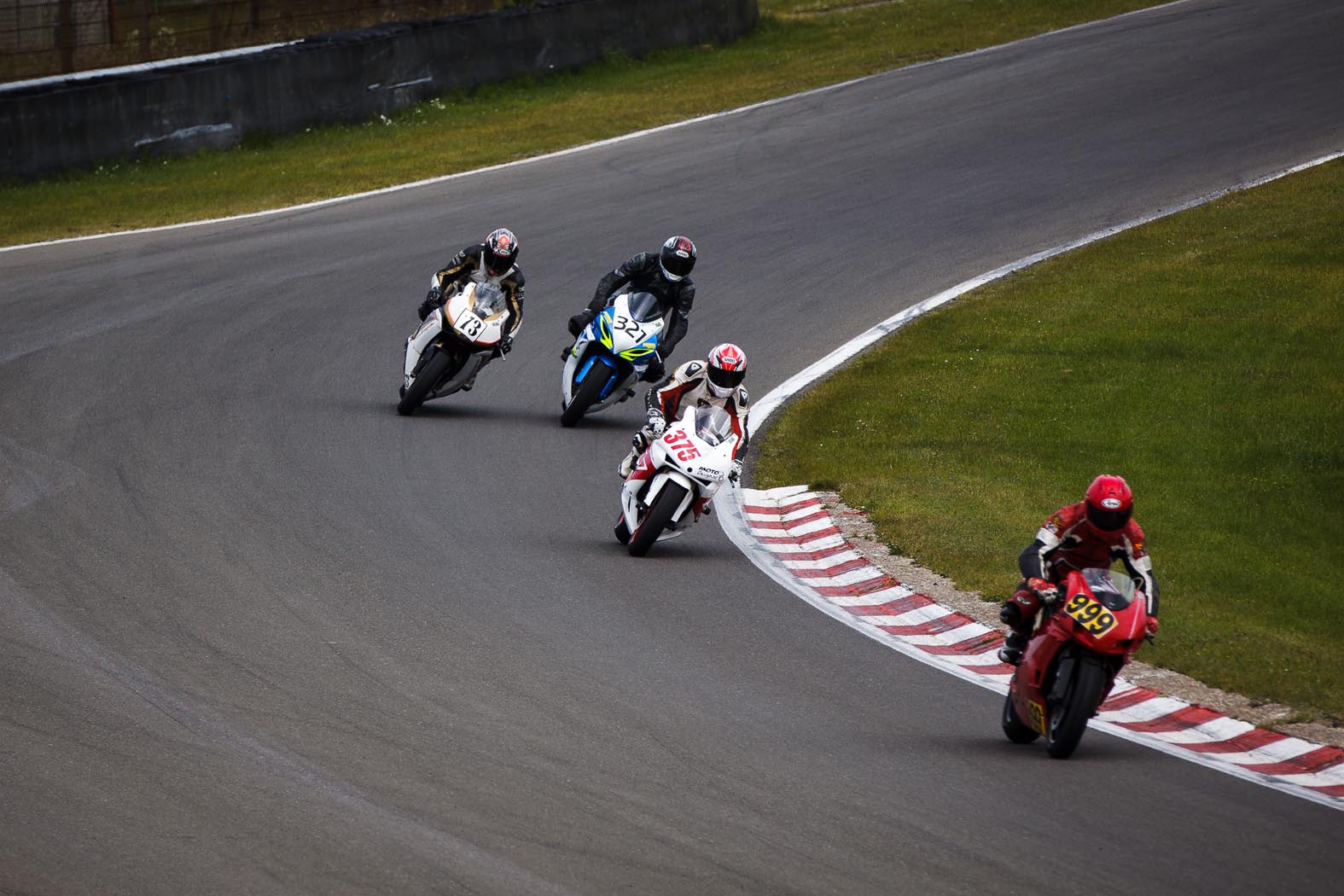 Jurgen Faro, Roeland Gerding, Marco Hoogland en Marcel van Pijkeren tijdens wedstrijddag van de ZAC op 17 juni 2013 circuit Zandvoort