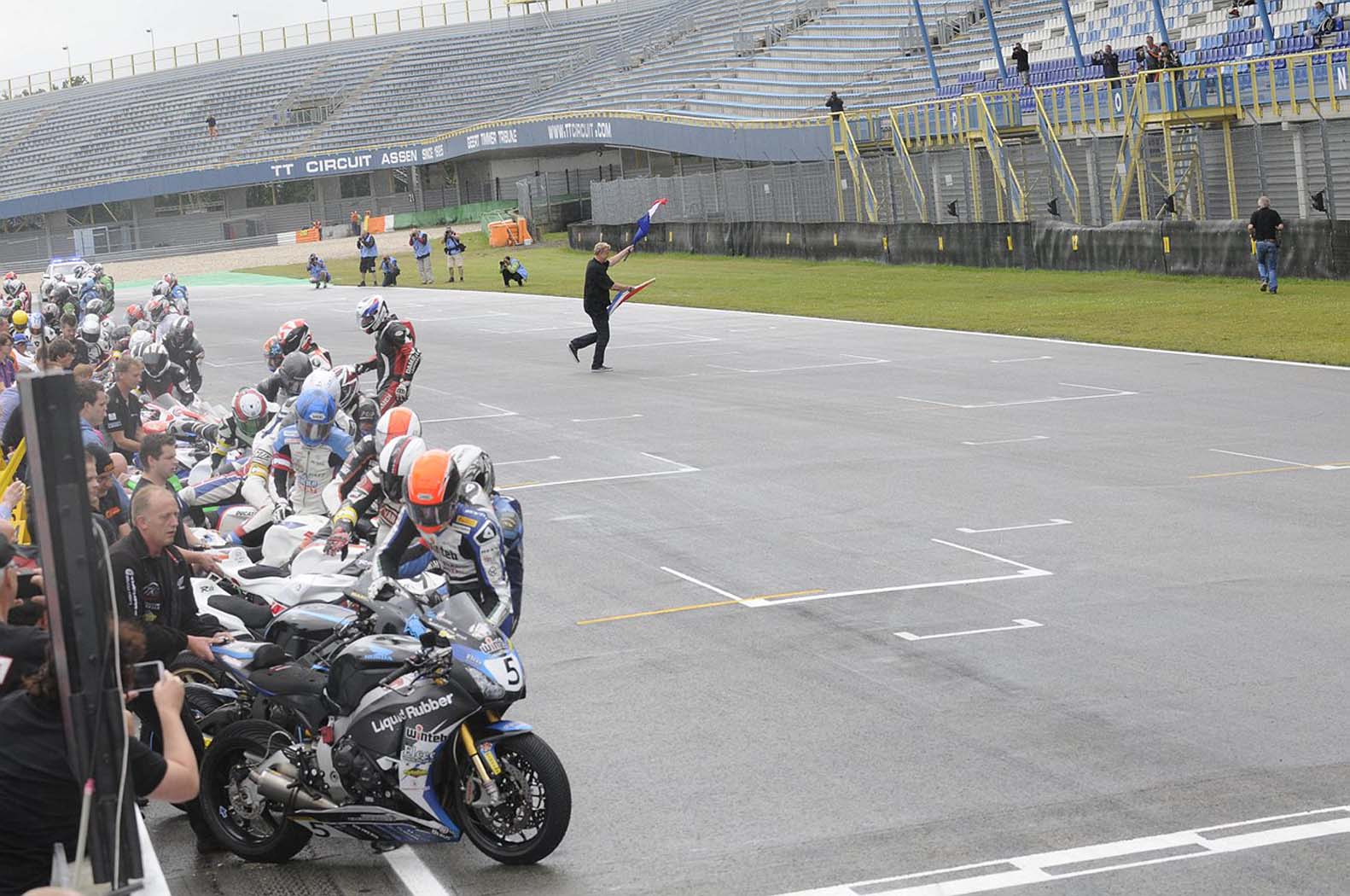 Marcel van Pijkeren tijdens wedstrijddag van de CRT Endurance op 5 juli 2014 circuit Assen